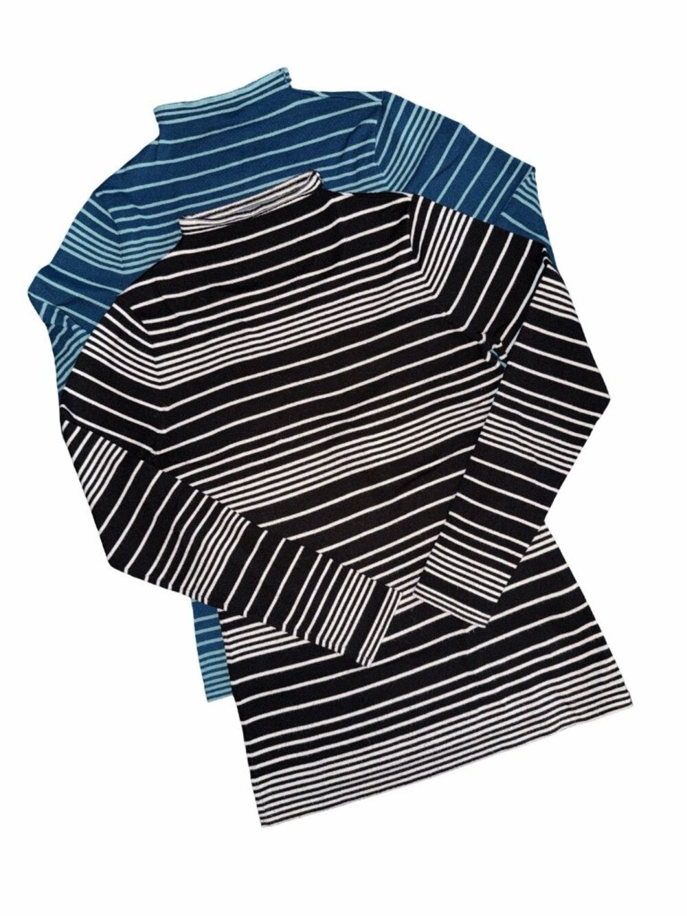 Title Nine Synergy PulloverMock Neck Striped Sweater Lot Of 2 XS Base Layer Boho